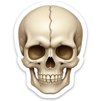 Mind blown skull sticker
