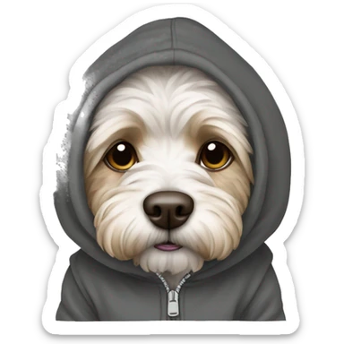 Cockapoo in a hoodie  sticker