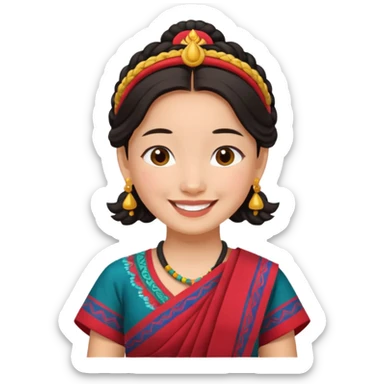 Gurung dress girl nepali sticker