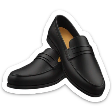 black loafer shoes two pieces sticker