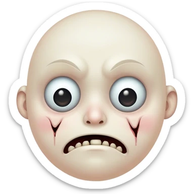 Creepy face that’s messed up sticker
