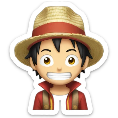 Luffy en train de fumer sticker