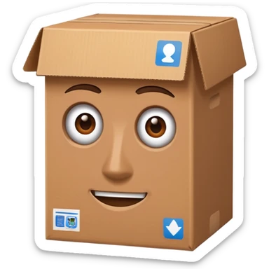 Can you make a cardboard box man sticker