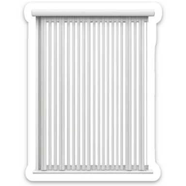 vertical venetian blinds with distinct pleats sticker