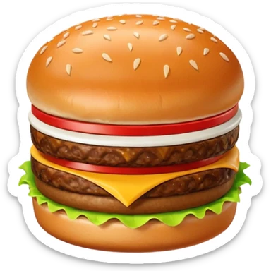 mcdonalds burger single patty sticker