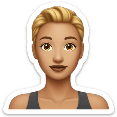 Une personne de petite taille couleur bronzer avec un gros crane sticker