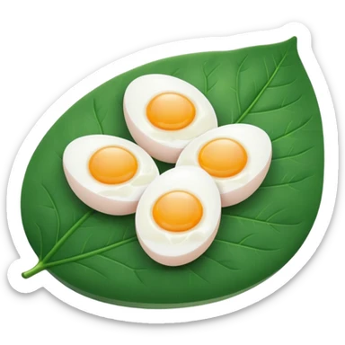 eggs on leaf sticker