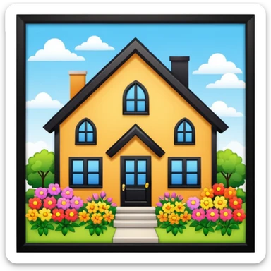 house of flowers sticker