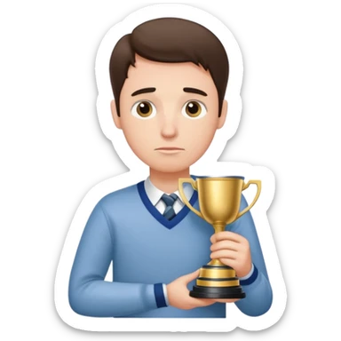 Sad face with preppy Stanley cup sticker