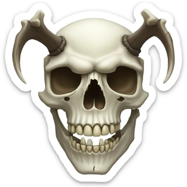 Wendigo skull sticker