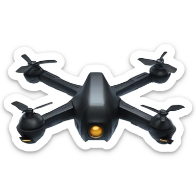 futuristic black bomber drone sticker