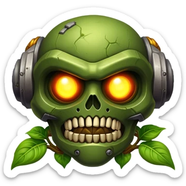 3D, cinematic ultra detailed 32k HD Doom srhoom in pvz 1, brought to life with stunning visual details, each lash, eye, and hair is shown in stunning detail, rich textures, visually rich, so lifelike that it feels like it could leap off the page at any moment sticker