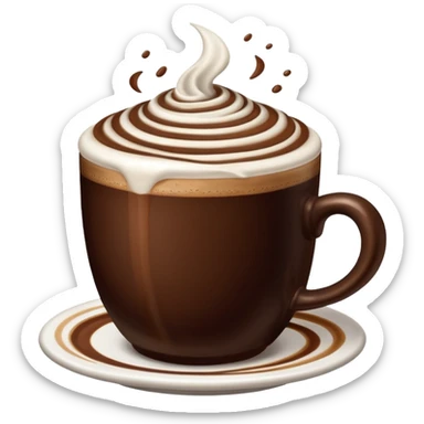 Just a normal cup no creamMocha emoji sticker