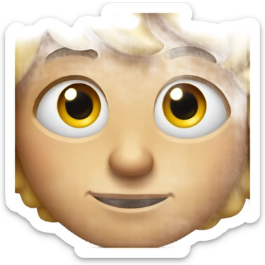 emoji face waiting for someone to say something  sticker