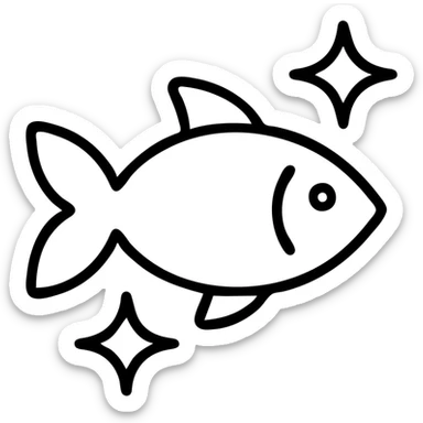 fish with sparkles sticker
