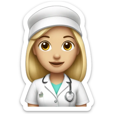 Beautiful nurse sticker
