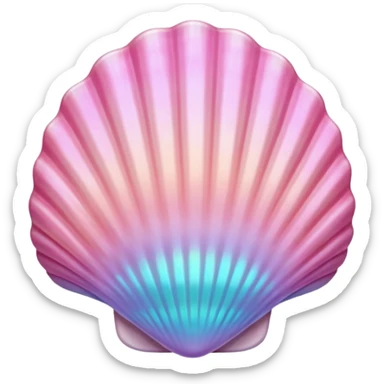 pink seashell sticker