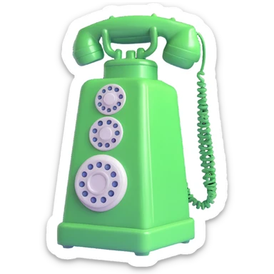 very realistic 3D transparent bottle with a cap, inside green elixir, bottle shape resembles an antique wired telephone with a handset and buttons, no text sticker