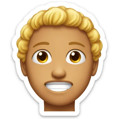 "I LOVE U" using the double-sided crying emoji with correct spacing and alignment sticker