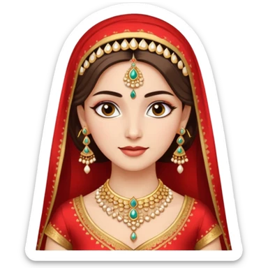 Indian wedding for a white petite lady sticker