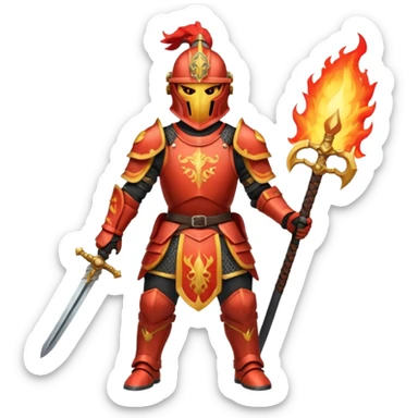 fire armored warriors sticker