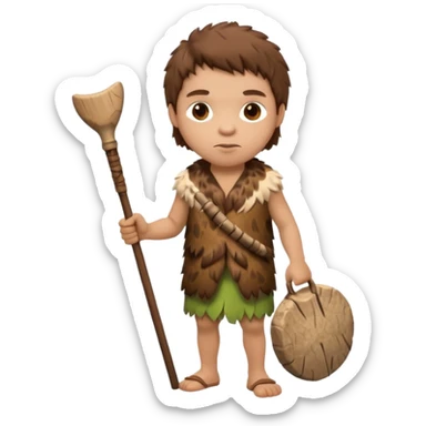 mini stone age man  sticker
