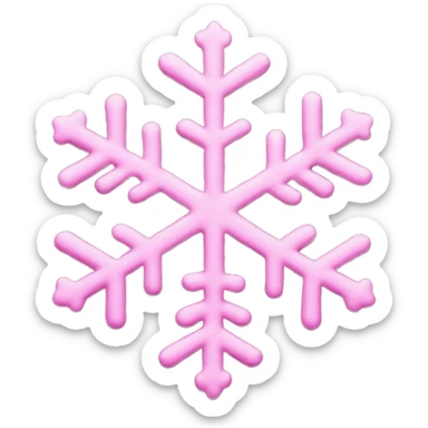 pink snow flakes sticker