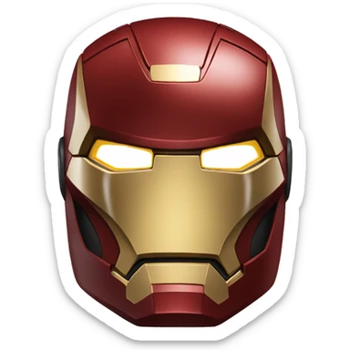 ironman with batmans mask sticker