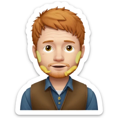 Ed Sheeran wear vest sticker