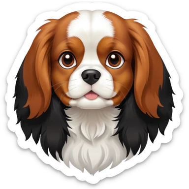 Chienne cavalier king charles tricolore sticker