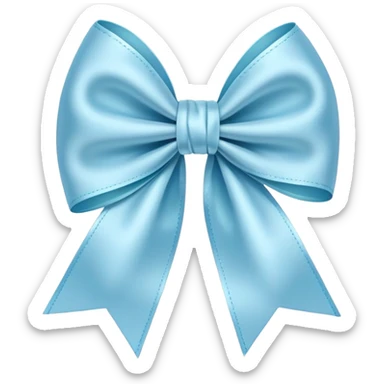 Light blue bow on light blue bow sticker