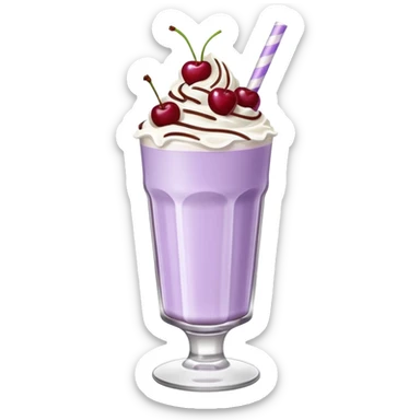 Milkshake light purple with high glass sticker