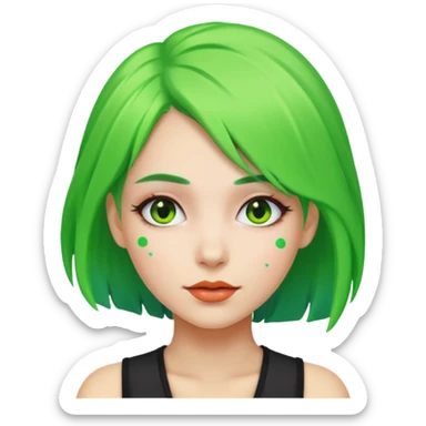 gitfzwerg weibliche neongrün sticker