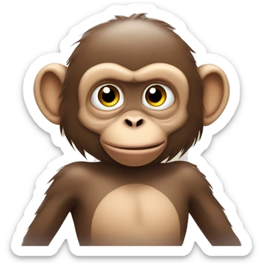 Monkey doesn't want kiss in the morning sticker