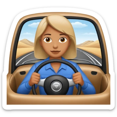 Simit araba kullanıyor sticker