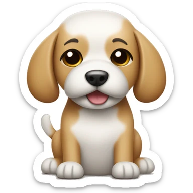 cute dog with a small kitchen chopper sticker