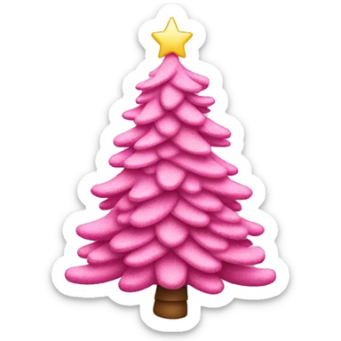 Pink Christmas tree sticker