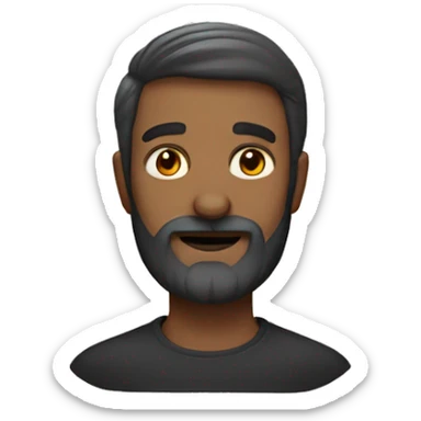 Homme chauve avec une barbe sticker