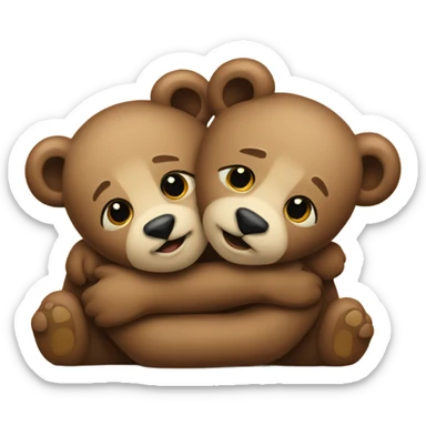 Bears hugging sticker