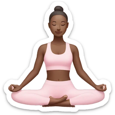 Pastel pink yoga sticker