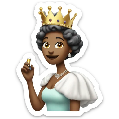 queen with a vape in her hand sticker
