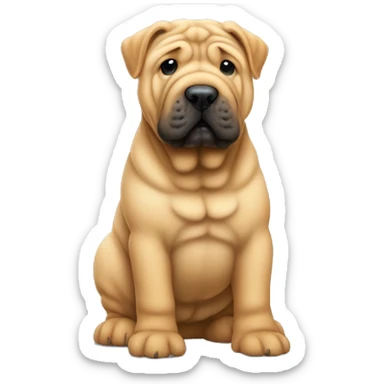 Shar pei dog please I need a fluffy blue one sticker