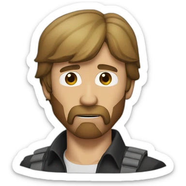 chuck norris blowing kiss sticker