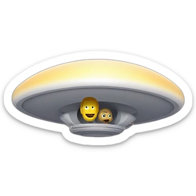 lebowski in a flying saucer with an alien sticker