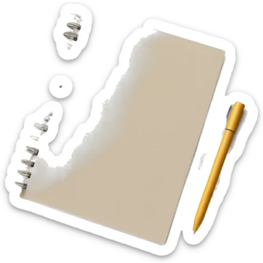 Spiral notebook, dotted pages Sand sticker