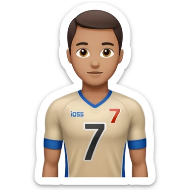 Number 7 Printed Athlete sticker