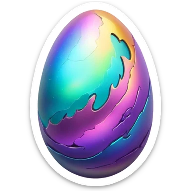 magical poop easter cosmic egg landscape  sticker