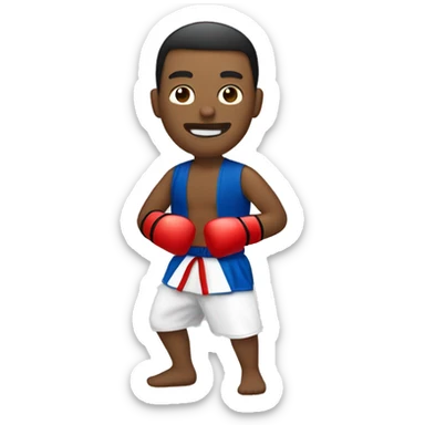 A man doing Muai Thai sticker