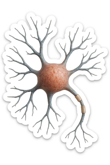 neurone umano anatomico iperrealistica in 3d sticker