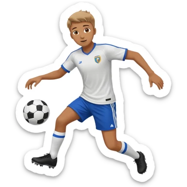 soccer player doing ball tricks sticker